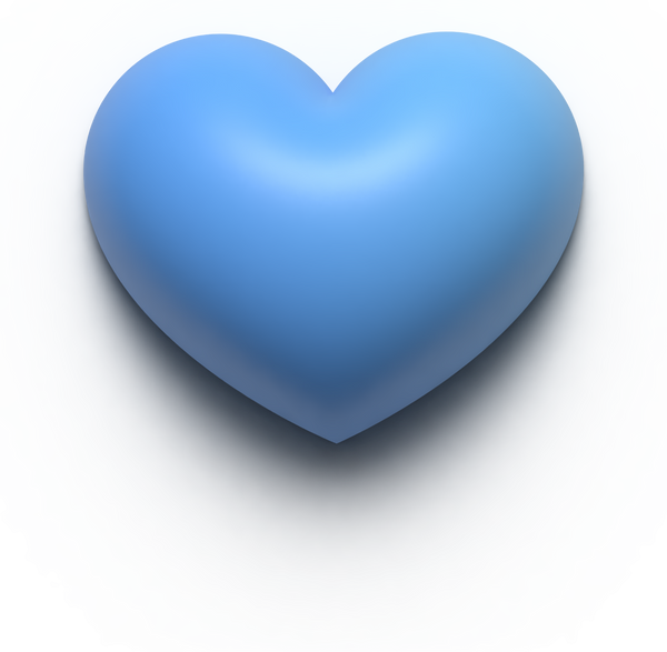 3d blue heart